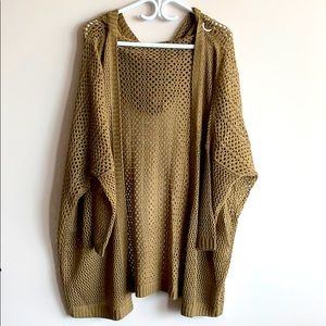 Lloveusa buttonless lacy cardigan